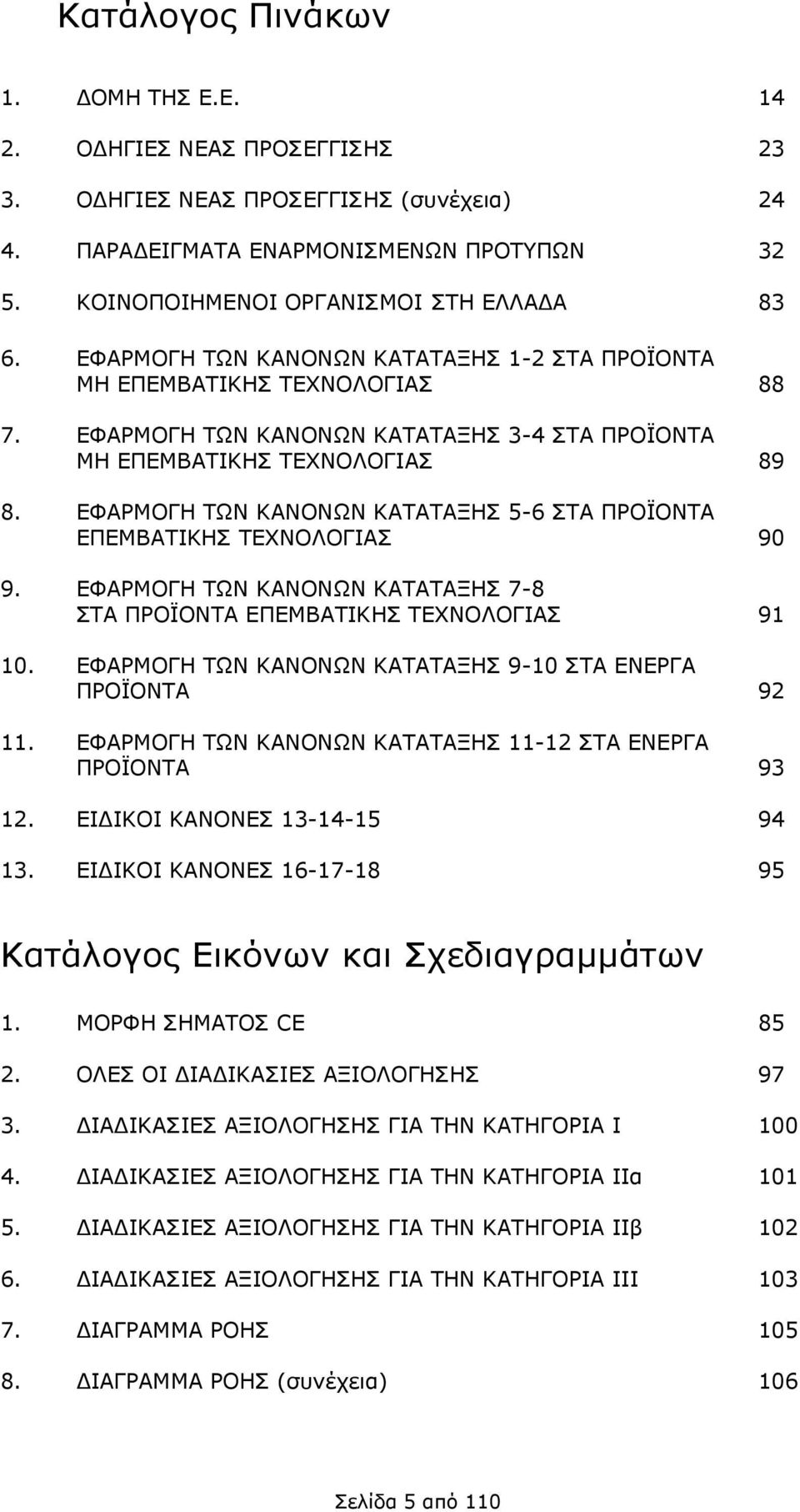 ΕΦΑΡΜΟΓΗ ΤΩΝ ΚΑΝΟΝΩΝ ΚΑΤΑΤΑΞΗΣ 5-6 ΣΤΑ ΠΡΟΪΟΝΤΑ ΕΠΕΜΒΑΤΙΚΗΣ ΤΕΧΝΟΛΟΓΙΑΣ 90 9. ΕΦΑΡΜΟΓΗ ΤΩΝ ΚΑΝΟΝΩΝ ΚΑΤΑΤΑΞΗΣ 7-8 ΣΤΑ ΠΡΟΪΟΝΤΑ ΕΠΕΜΒΑΤΙΚΗΣ ΤΕΧΝΟΛΟΓΙΑΣ 91 10.