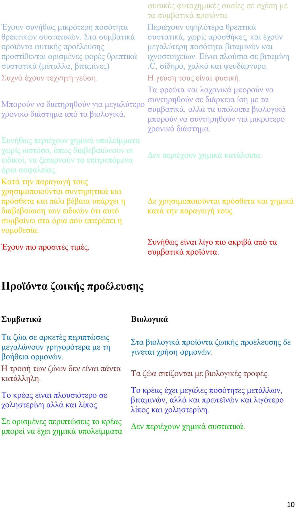 Κατά την παραγωγή τους χρησιμοποιούνται συντηρητικά και πρόσθετα και πάλι βέβαια υπάρχει η διαβεβαίωση των ειδικών ότι αυτό συμβαίνει στα όρια που επιτρέπει η νομοθεσία. Έχουν πιο προσιτές τιμές.