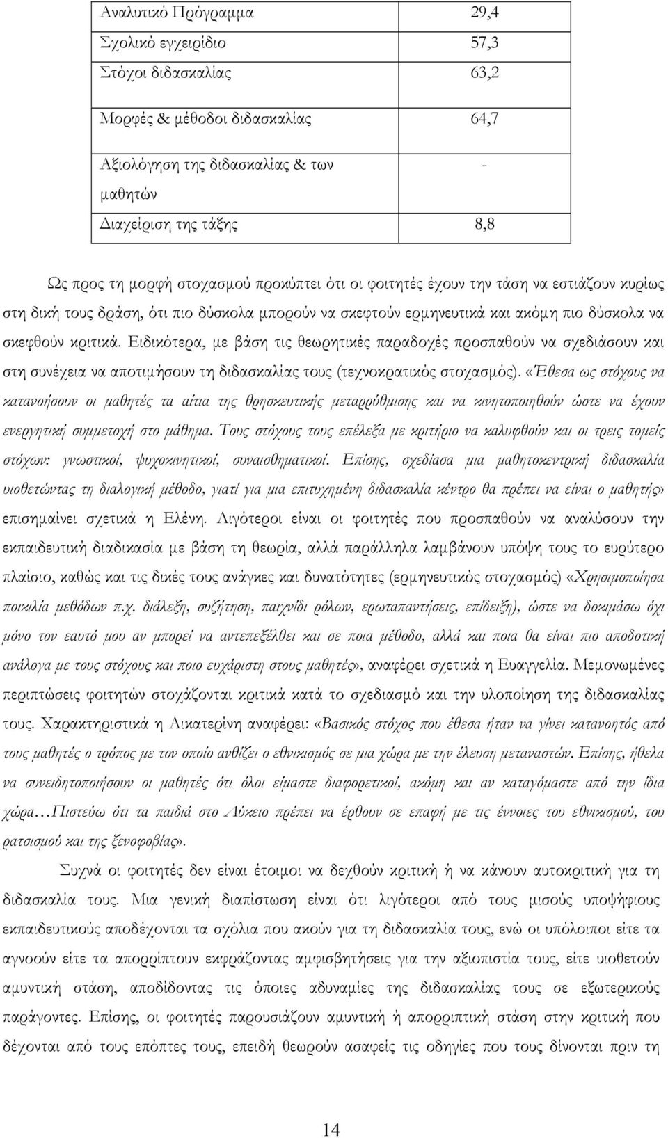 Ειδικότερα, με βάση τις θεωρητικές παραδοχές προσπαθούν να σχεδιάσουν και στη συνέχεια να αποτιμήσουν τη διδασκαλίας τους (τεχνοκρατικός στοχασμός).