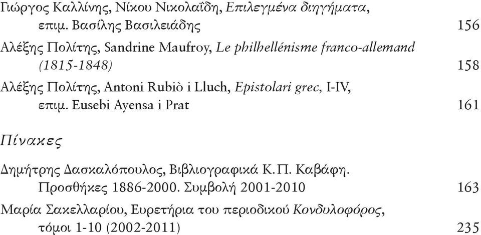 Αλέξης Πολίτης, Antoni Rubiò i Lluch, Epistolari grec, I-IV, επιμ.