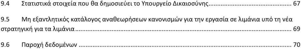 5 Μη εξαντλητικός κατάλογος αναθεωρήσεων κανονισμών για