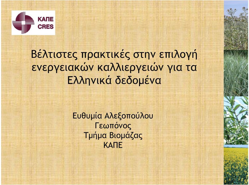 Ελληνικά δεδοµένα Ευθυµία