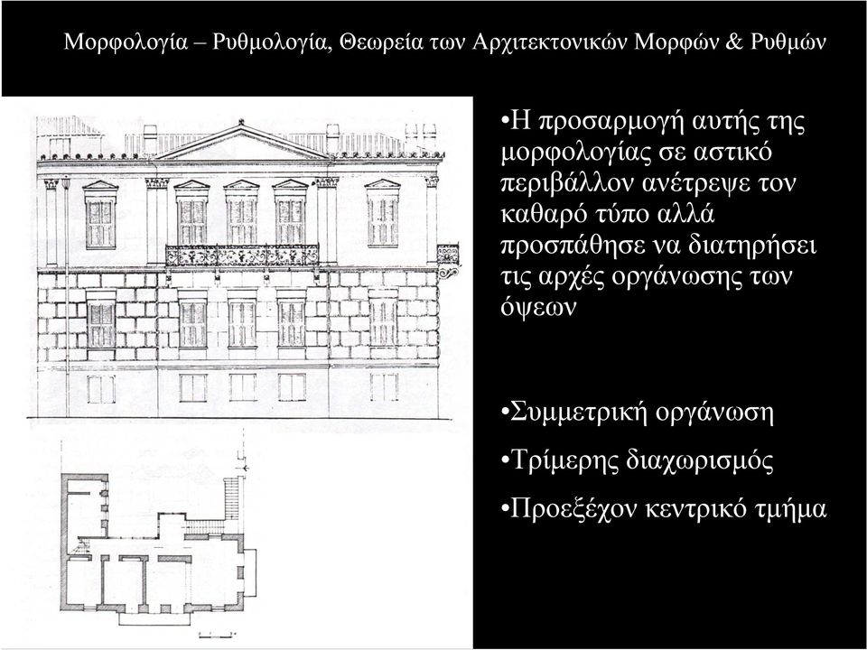 να διατηρήσει τις αρχές οργάνωσης των όψεων