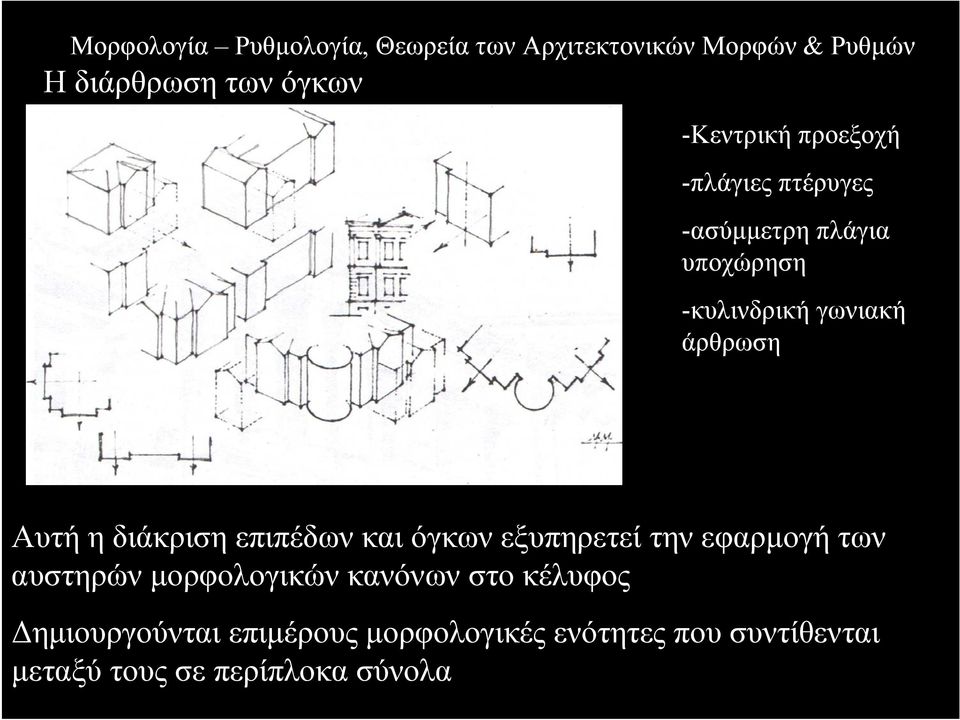 εξυπηρετεί την εφαρµογή των αυστηρών µορφολογικών κανόνων στο κέλυφος