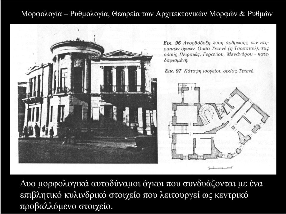 που συνδυάζονται µε ένα επιβλητικό κυλινδρικό