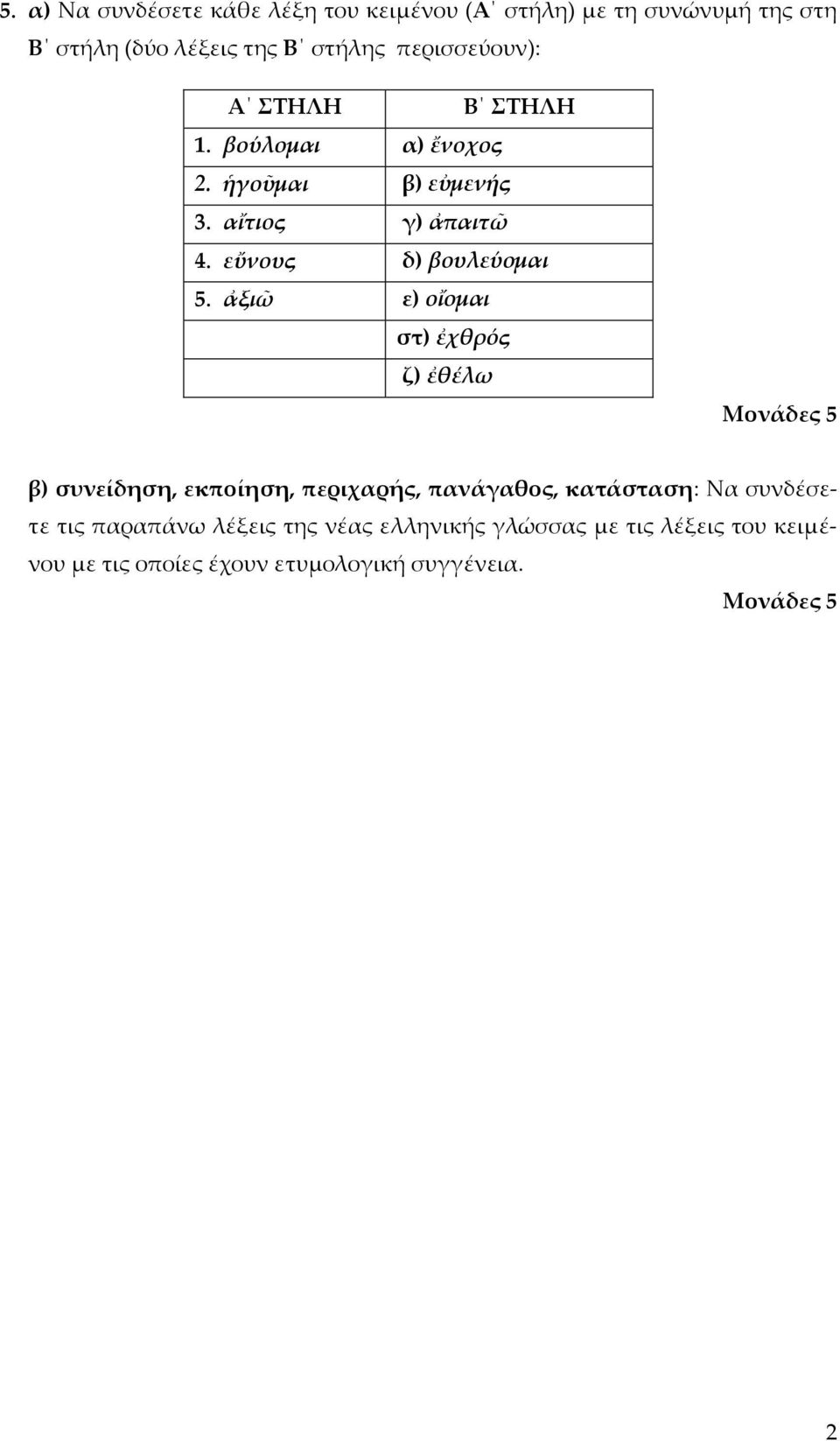 εὔνους δ) βουλεύομαι 5.