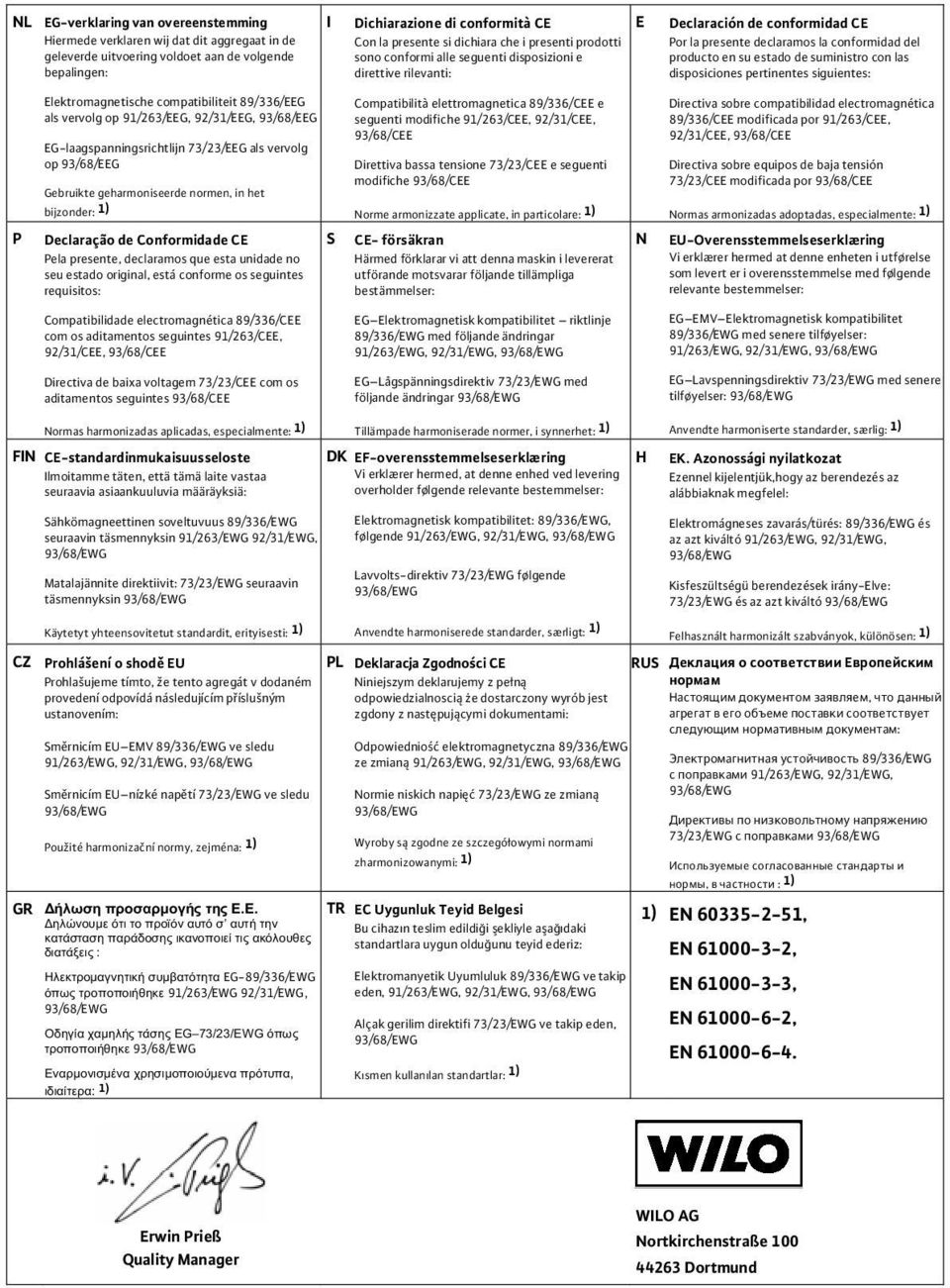 suministro con las disposiciones pertinentes siguientes: Elektromagnetische compatibiliteit 89/336/EEG als vervolg op 91/263/EEG, 92/31/EEG, 93/68/EEG EG-laagspanningsrichtlijn 73/23/EEG als vervolg