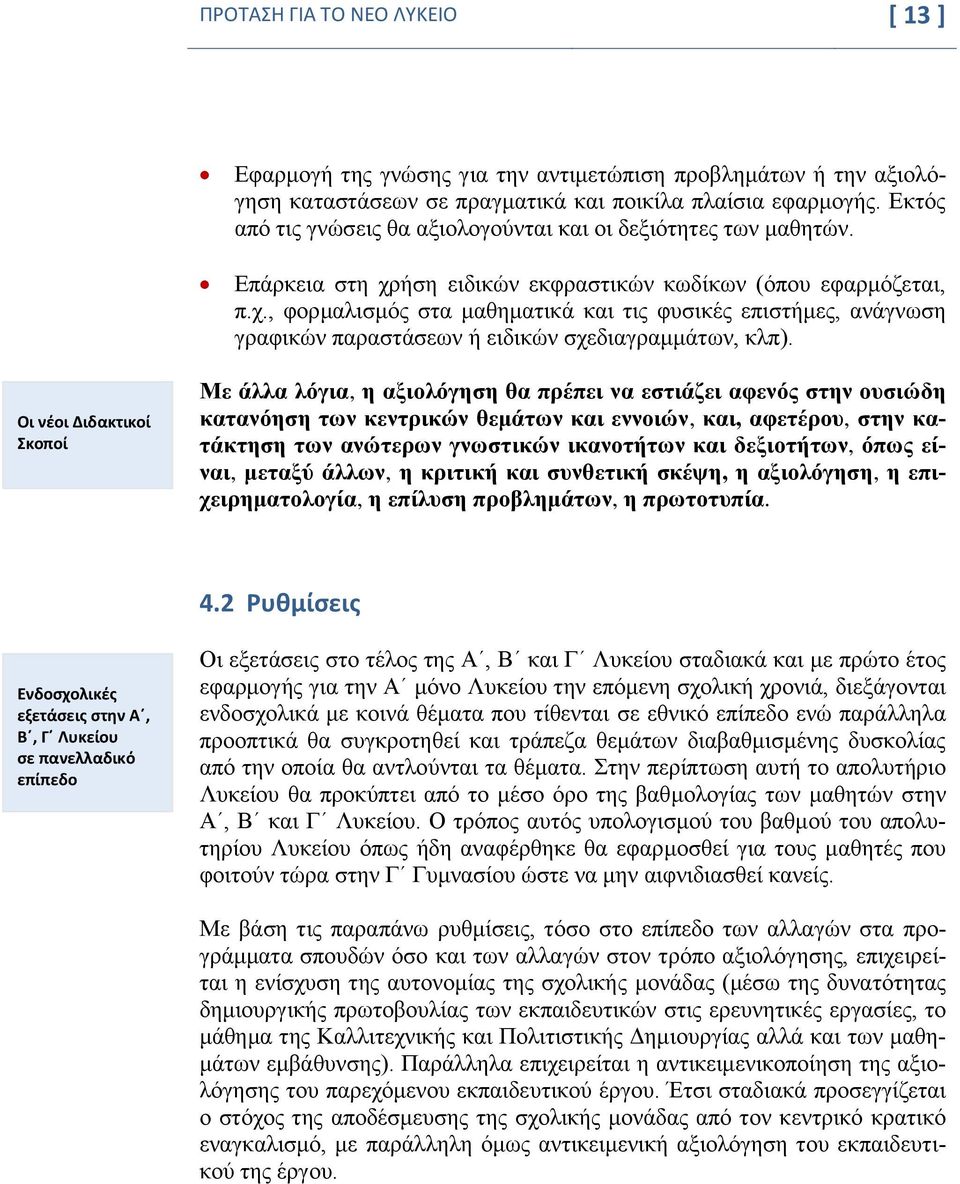 ήση ειδικών εκφραστικών κωδίκων (όπου εφαρμόζεται, π.χ., φορμαλισμός στα μαθηματικά και τις φυσικές επιστήμες, ανάγνωση γραφικών παραστάσεων ή ειδικών σχεδιαγραμμάτων, κλπ).