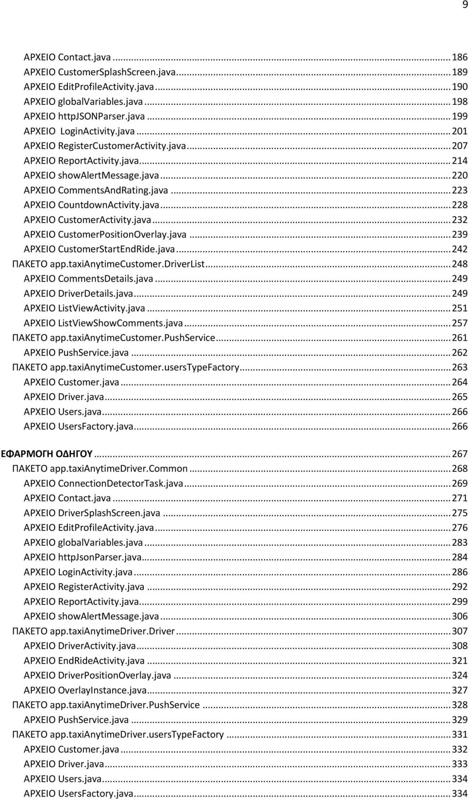 java... 232 ΑΡΧΕΙΟ CustomerPositionOverlay.java... 239 ΑΡΧΕΙΟ CustomerStartEndRide.java... 242 ΠΑΚΕΤΟ app.taxianytimecustomer.driverlist... 248 ΑΡΧΕΙΟ CommentsDetails.java... 249 ΑΡΧΕΙΟ DriverDetails.