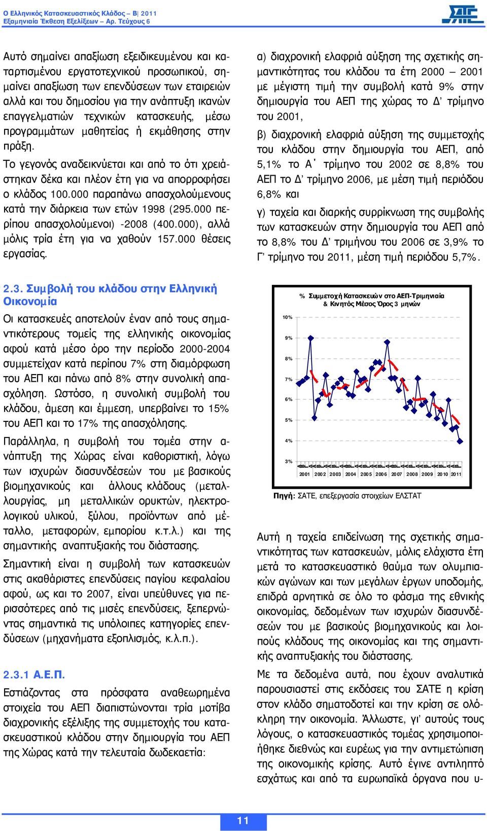 000 παραπάνω απασχολούµενους κατά την διάρκεια των ετών 1998 (295.000 περίπου απασχολούµενοι) -2008 (400.000), αλλά µόλις τρία έτη για να χαθούν 157.000 θέσεις εργασίας.