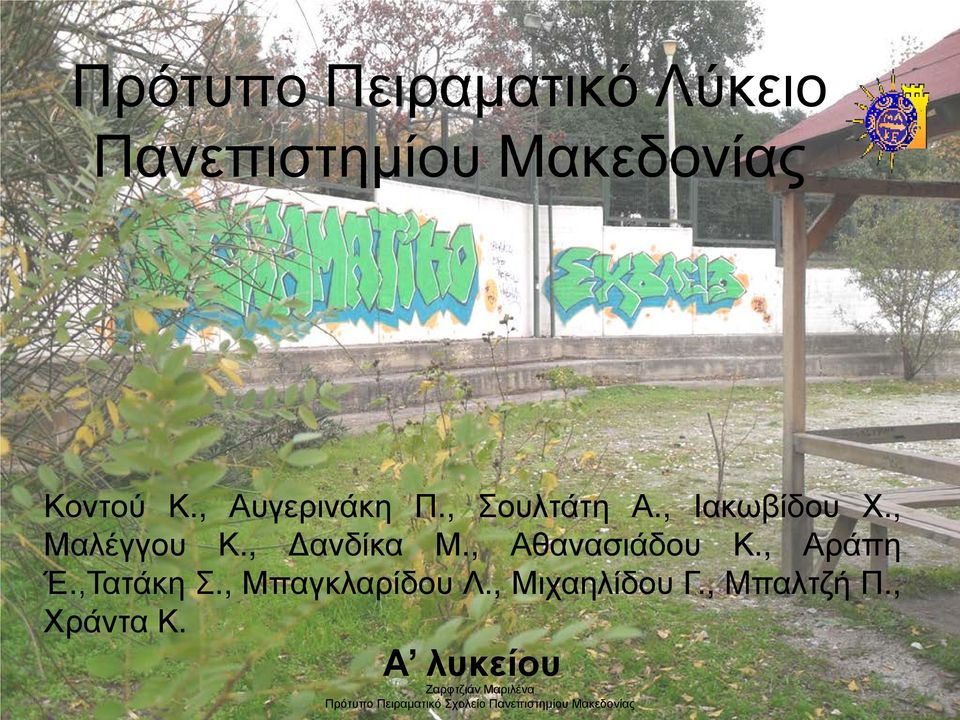 , Μαλέγγου Κ., Δανδίκα Μ., Αθανασιάδου Κ., Αράπη Έ.