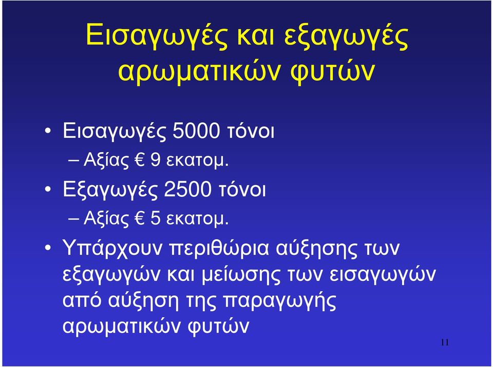 Υπάρχουν περιθώρια αύξησης των εξαγωγών και µείωσης των