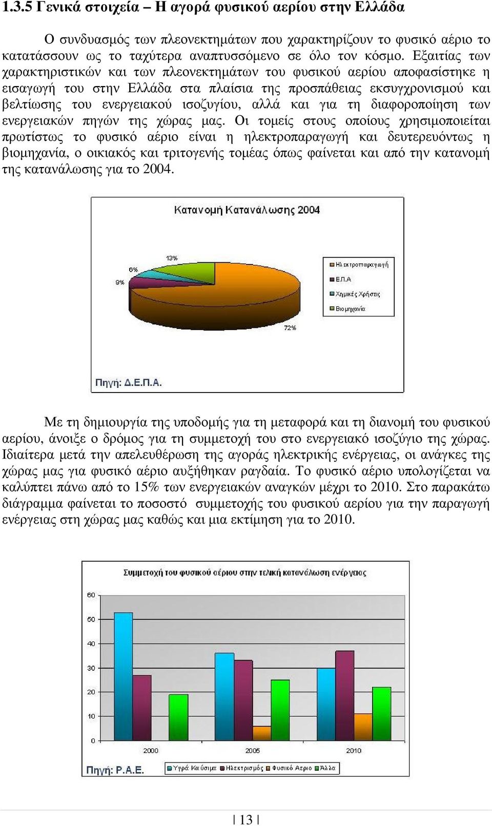 και για τη διαφοροποίηση των ενεργειακών πηγών της χώρας µας.