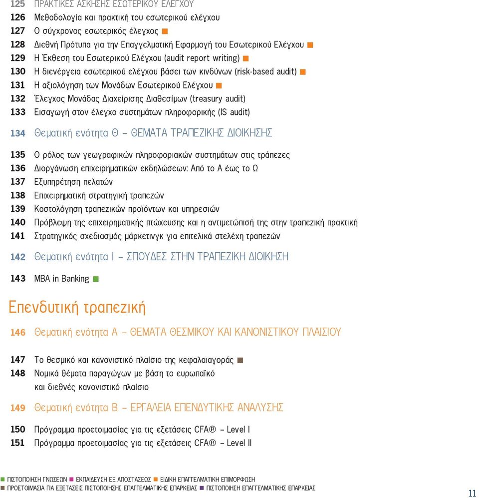 Έλεγχος Μονάδας Διαχείρισης Διαθεσίμων (treasury audit) 133 Εισαγωγή στον έλεγχο συστημάτων πληροφορικής (IS audit) 134 Θεματική ενότητα Θ - ΘΕΜΑΤΑ ΤΡΑΠΕΖΙΚΗΣ ΔΙΟΙΚΗΣΗΣ 135 Ο ρόλος των γεωγραφικών