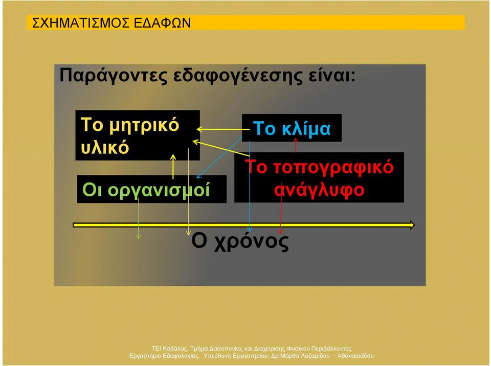 Οι οργανισμοί Το κλίμα Το