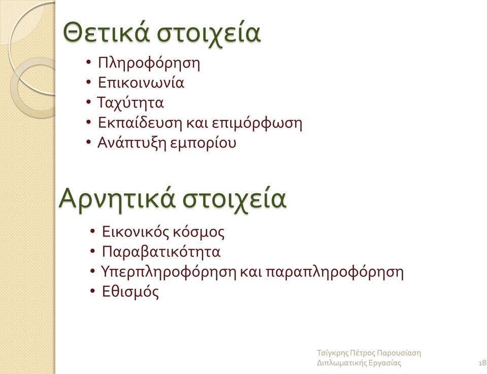 εμπορίου Αρνητικά στοιχεία Εικονικός κόσμος