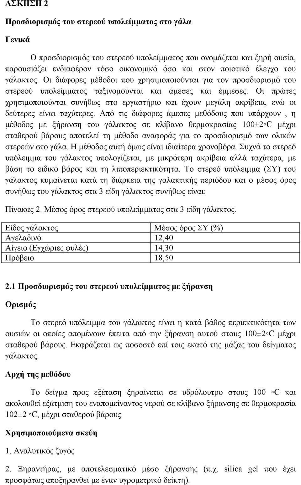 Οι πρώτες χρησιµοποιούνται συνήθως στο εργαστήριο και έχουν µεγάλη ακρίβεια, ενώ οι δεύτερες είναι ταχύτερες.