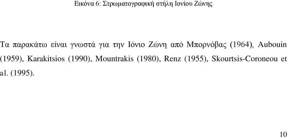 Μπορνόβας (1964), Aubouin (1959), Karakitsios (1990),