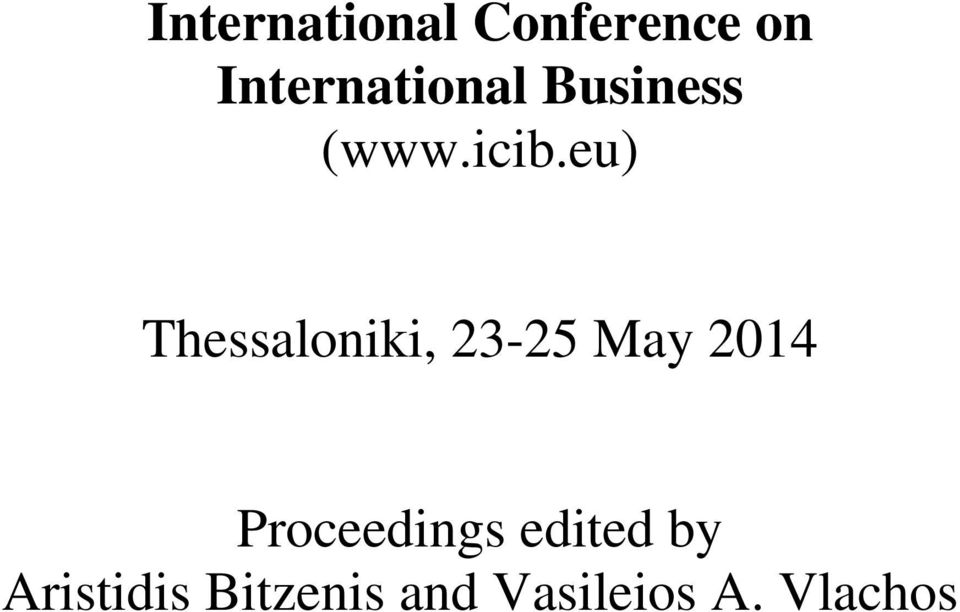 eu) Thessaloniki, 23-25 May 2014
