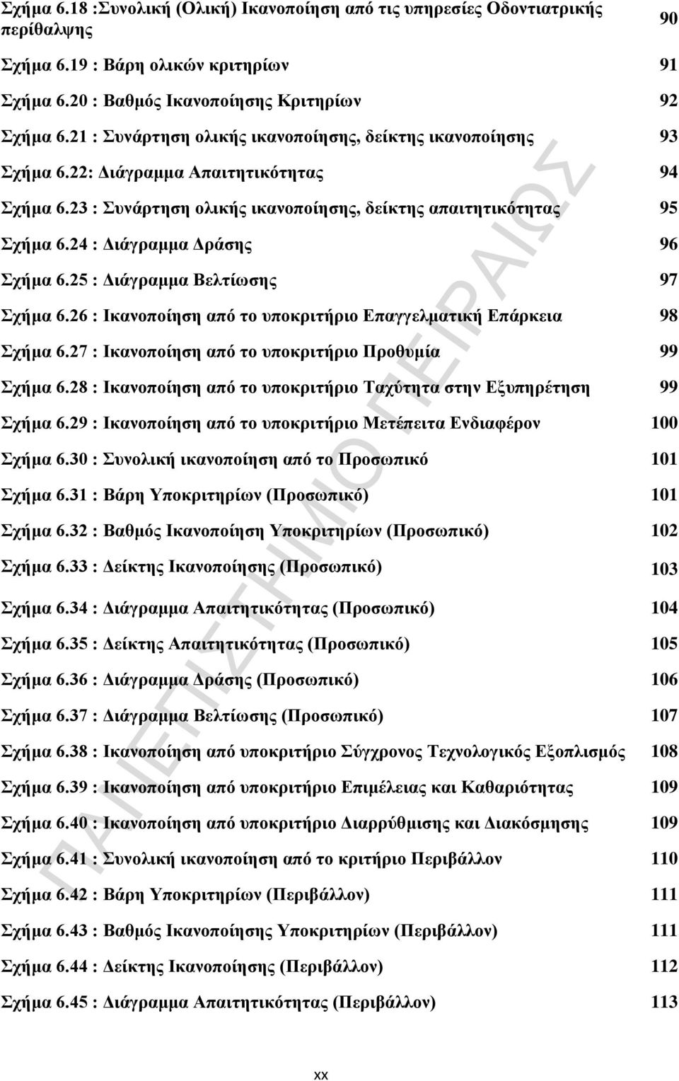 24 : Διάγραμμα Δράσης 96 Σχήμα 6.25 : Διάγραμμα Βελτίωσης 97 Σχήμα 6.26 : Ικανοποίηση από το υποκριτήριο Επαγγελματική Επάρκεια 98 Σχήμα 6.27 : Ικανοποίηση από το υποκριτήριο Προθυμία 99 Σχήμα 6.