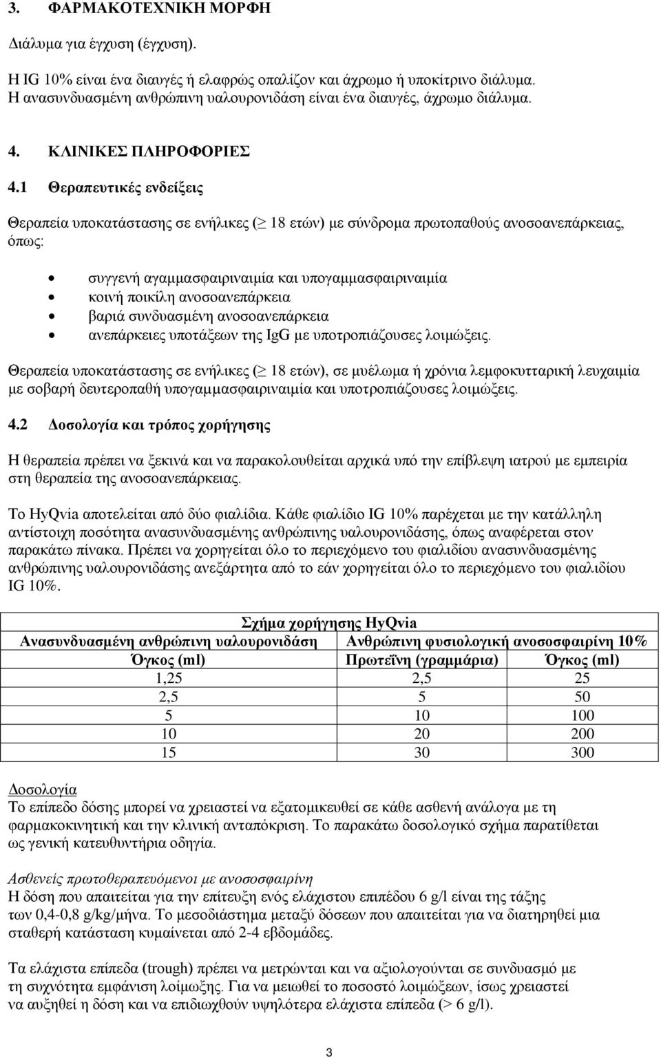 1 Θεραπευτικές ενδείξεις Θεραπεία υποκατάστασης σε ενήλικες ( 18 ετών) με σύνδρομα πρωτοπαθούς ανοσοανεπάρκειας, όπως: συγγενή αγαμμασφαιριναιμία και υπογαμμασφαιριναιμία κοινή ποικίλη