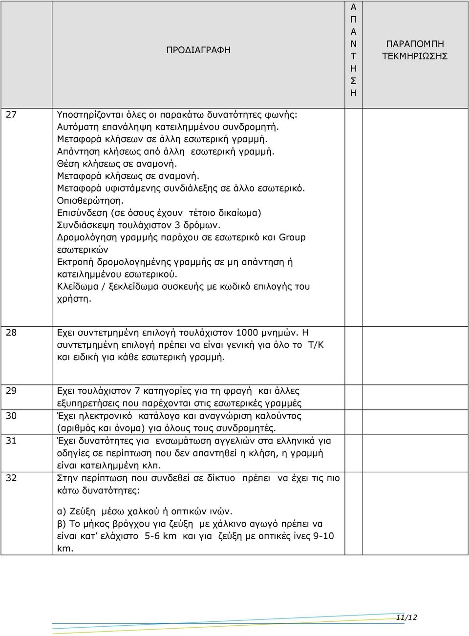 Επισύνδεση (σε όσους έχουν τέτοιο δικαίωμα) Συνδιάσκεψη τουλάχιστον 3 δρόμων.