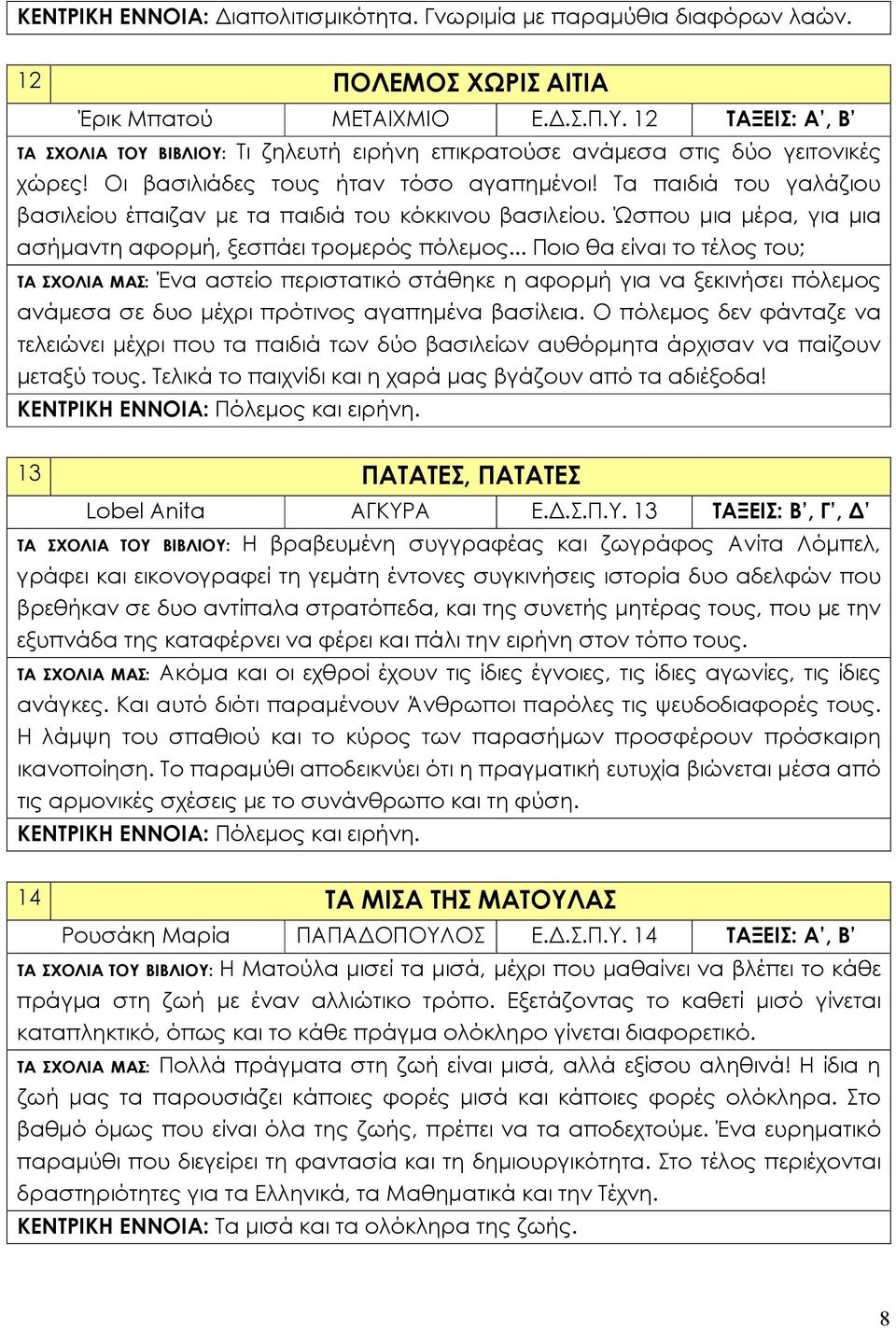 Τα παιδιά του γαλάζιου βασιλείου έπαιζαν με τα παιδιά του κόκκινου βασιλείου. Ώσπου μια μέρα, για μια ασήμαντη αφορμή, ξεσπάει τρομερός πόλεμος.