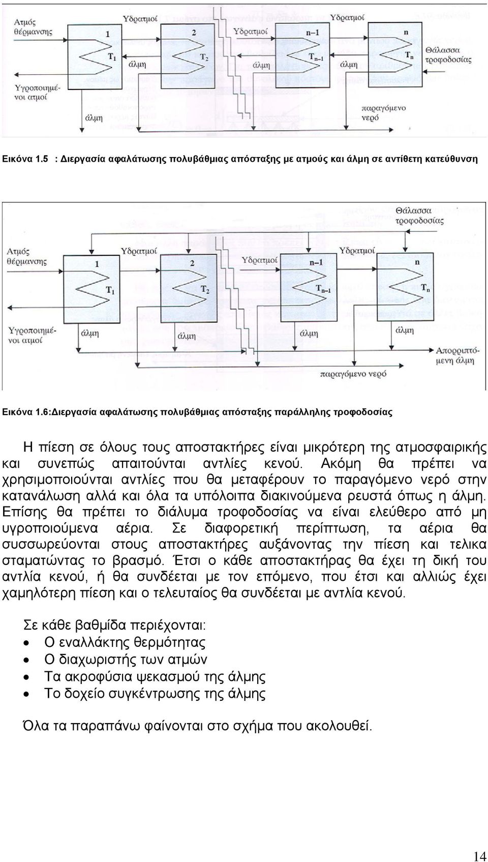 Ακόμη θα πρέπει να χρησιμοποιούνται αντλίες που θα μεταφέρουν το παραγόμενο νερό στην κατανάλωση αλλά και όλα τα υπόλοιπα διακινούμενα ρευστά όπως η άλμη.