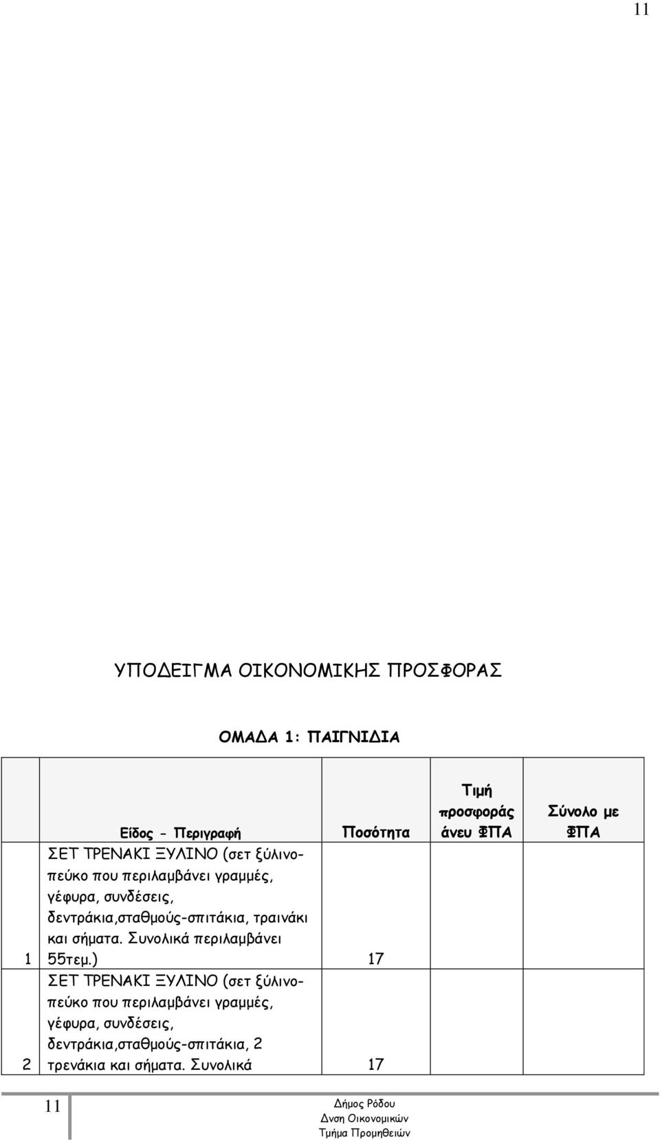 δεντράκια,σταθμούς-σπιτάκια, τραινάκι και σήματα. Συνολικά περιλαμβάνει 55τεμ.