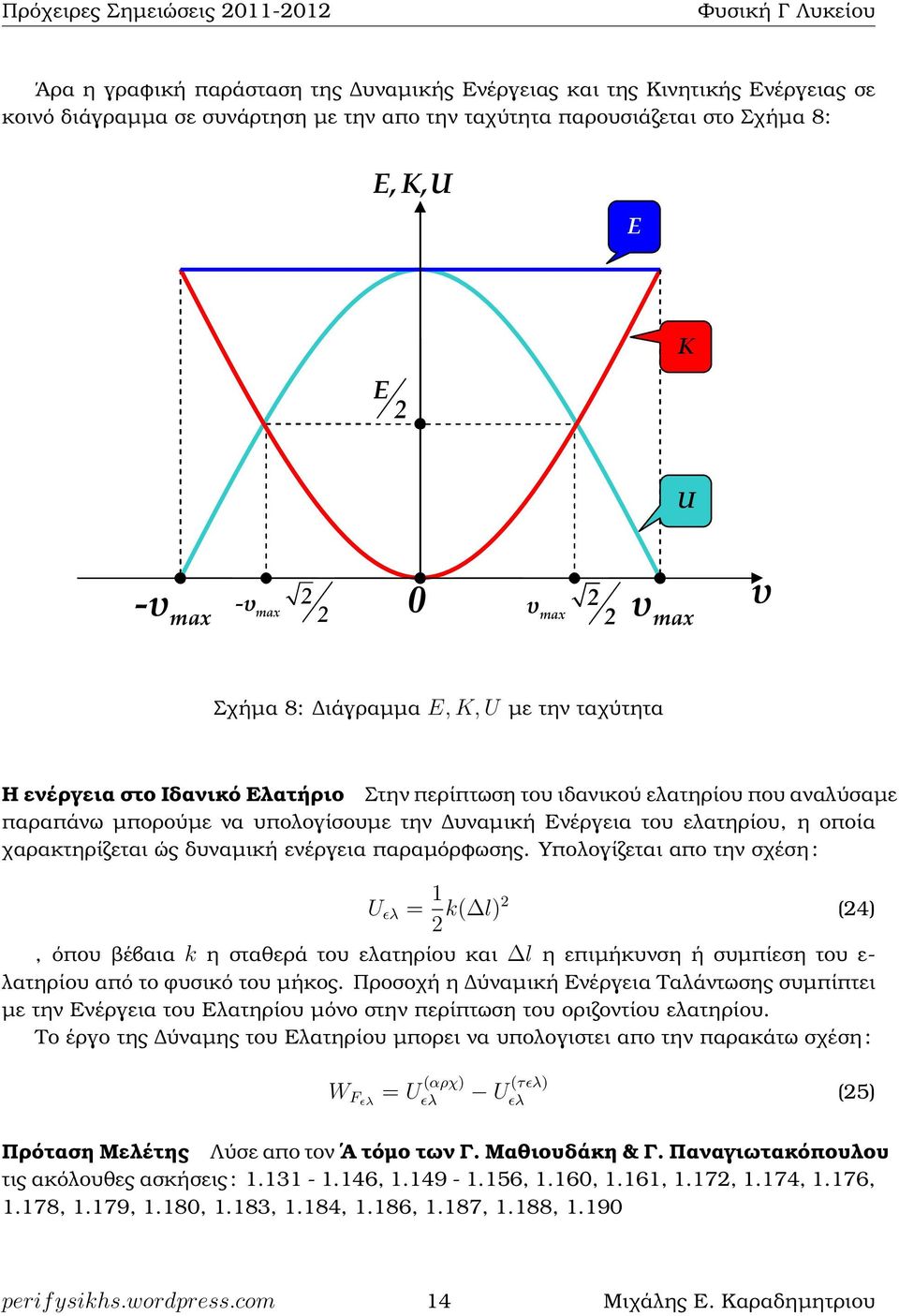 ταχύτητα " παρουσιάζεται # στο Σχήµα 8:!.1 (1-.. ' ( - $ *+, *+, 2 ' ' ' *+, ' *+, "#! Σχήµα &+, 8: ιάγραµµα E, K, U µε την ταχύτητα ) ( ) (!"# *+,-&!!*+ *+(!!../0 