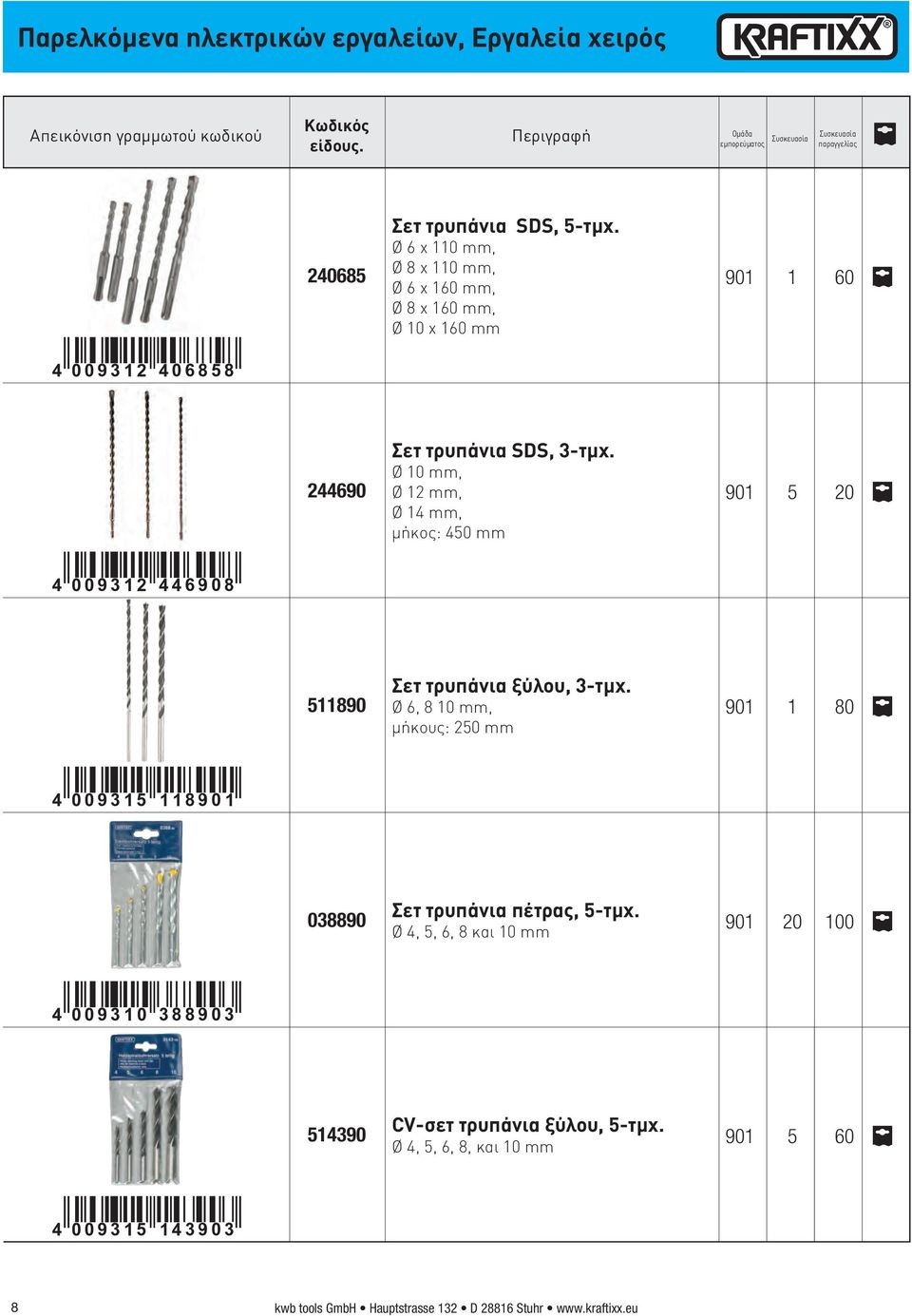 Ø 10 mm, Ø 12 mm, Ø 14 mm, μήκος: 450 mm 901 5 20 p 4":DC=EI#OOVWNO" 511890 Σετ τρυπάνια ξύλου, 3-τμχ.