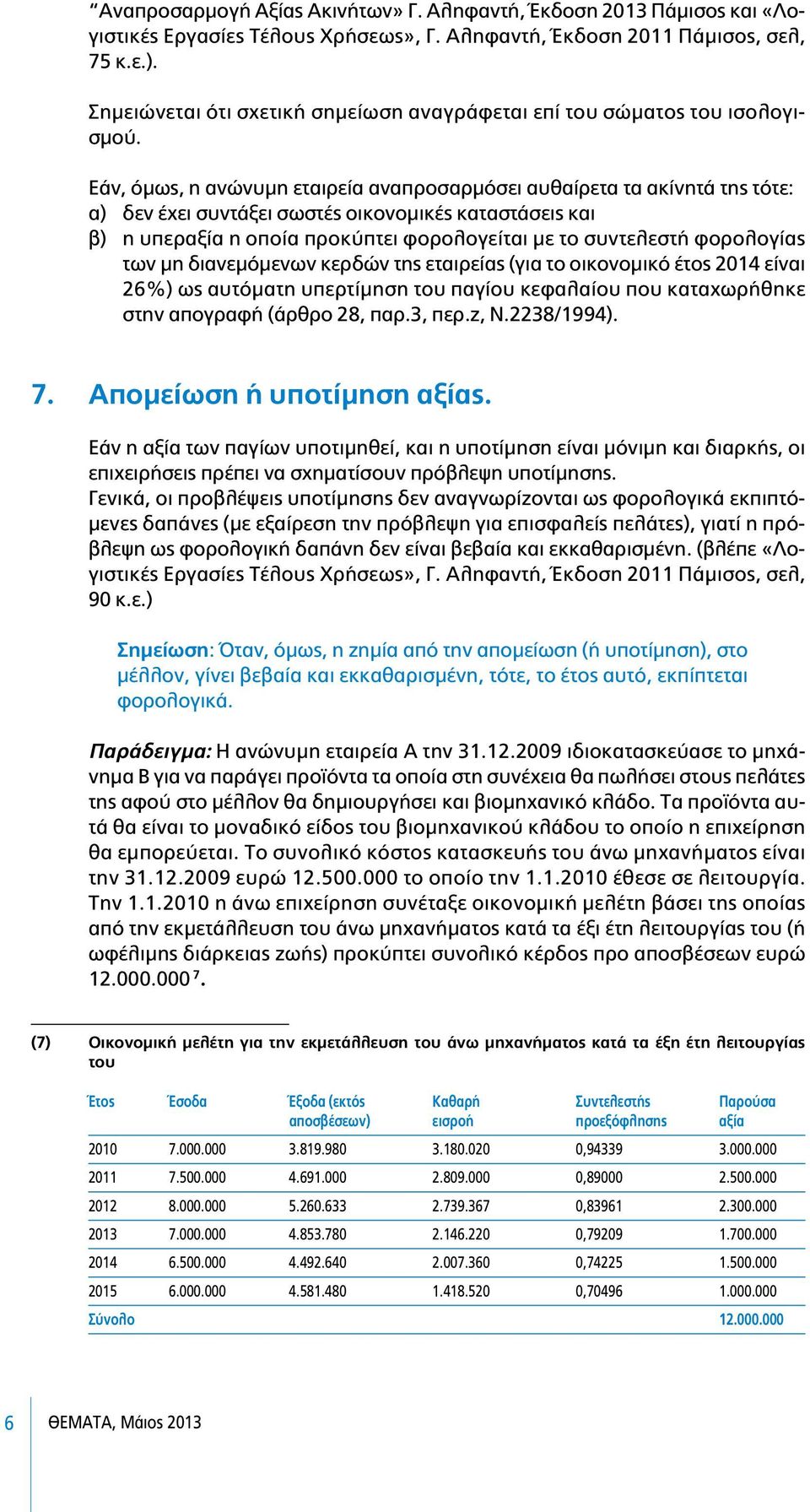 Εάν, όµως, η ανώνυµη εταιρεία αναπροσαρµόσει αυθαίρετα τα ακίνητά της τότε: α) δεν έχει συντάξει σωστές οικονοµικές καταστάσεις και β) η υπεραξία η οποία προκύπτει φορολογείται µε το συντελεστή