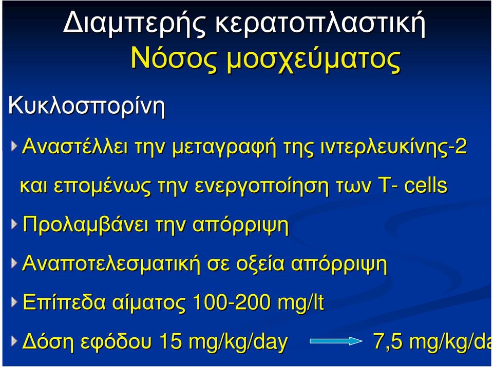 τωντ- cells Προλαµβάνει την απόρριψη Αναποτελεσµατική σε οξεία