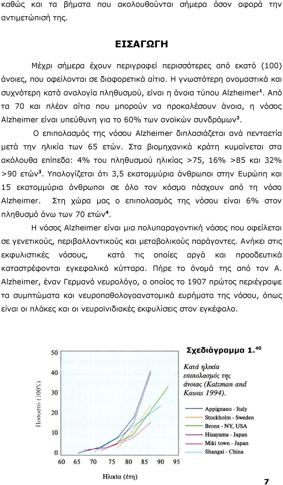 Από τα 70 πλέον αίτια που μπορούν να προκαλέσουν άνοια, η νόσος Alzheimer είναι υπεύθυνη για το 60% των ανοϊκών συνδρόμων2.