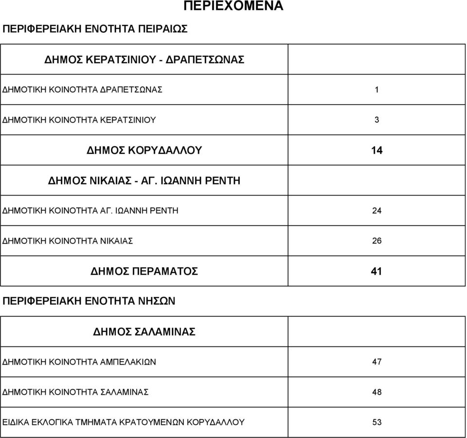 24 ΔΗΜΟΤΙΚΗ ΚΟΙΝΟΤΗΤΑ 26 ΔΗΜΟΣ 41 ΠΕΡΙΦΕΡΕΙΑΚΗ ΝΗΣΩΝ ΔΗΜΟΣ ΔΗΜΟΤΙΚΗ