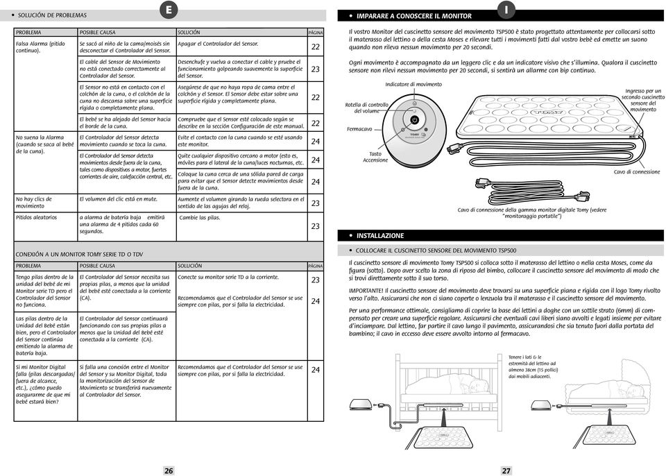 contacto con el colchn de la cuna o el colchn de la cuna no descansa sobre una superficie rgida o completamente plana El beb se ha alejado del Sensor hacia el borde de la cuna El Controlador del