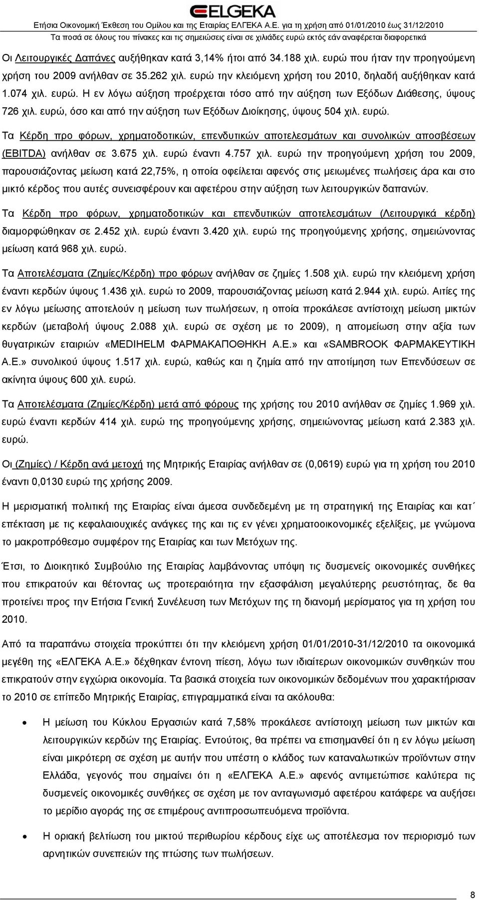 675 χιλ. ευρώ έναντι 4.757 χιλ.