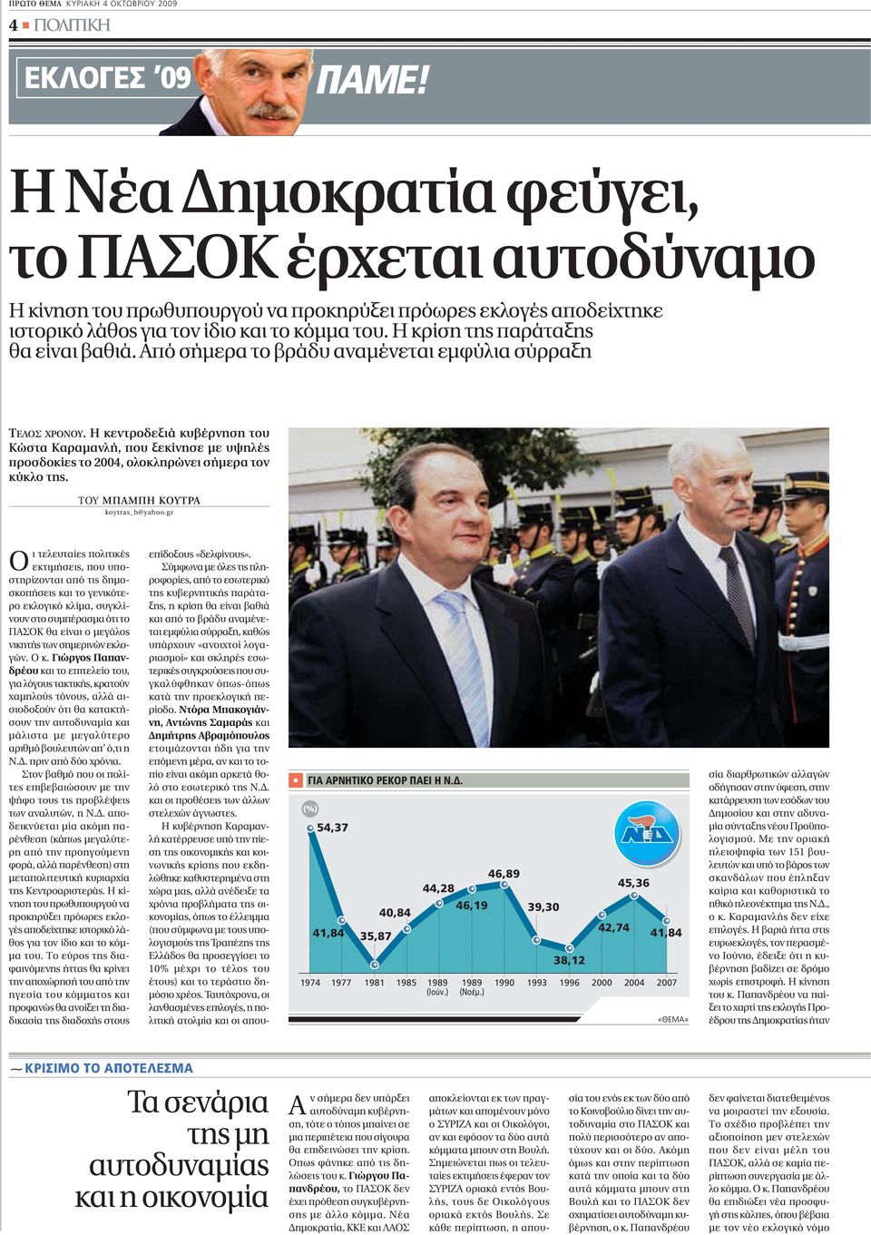 H κρίση της παράταξης θα είναι βαθιά. Aπό σήµερα το βράδυ αναµένεται εµφύλια σύρραξη ΤΕΛΟΣ ΧΡΟΝΟΥ.