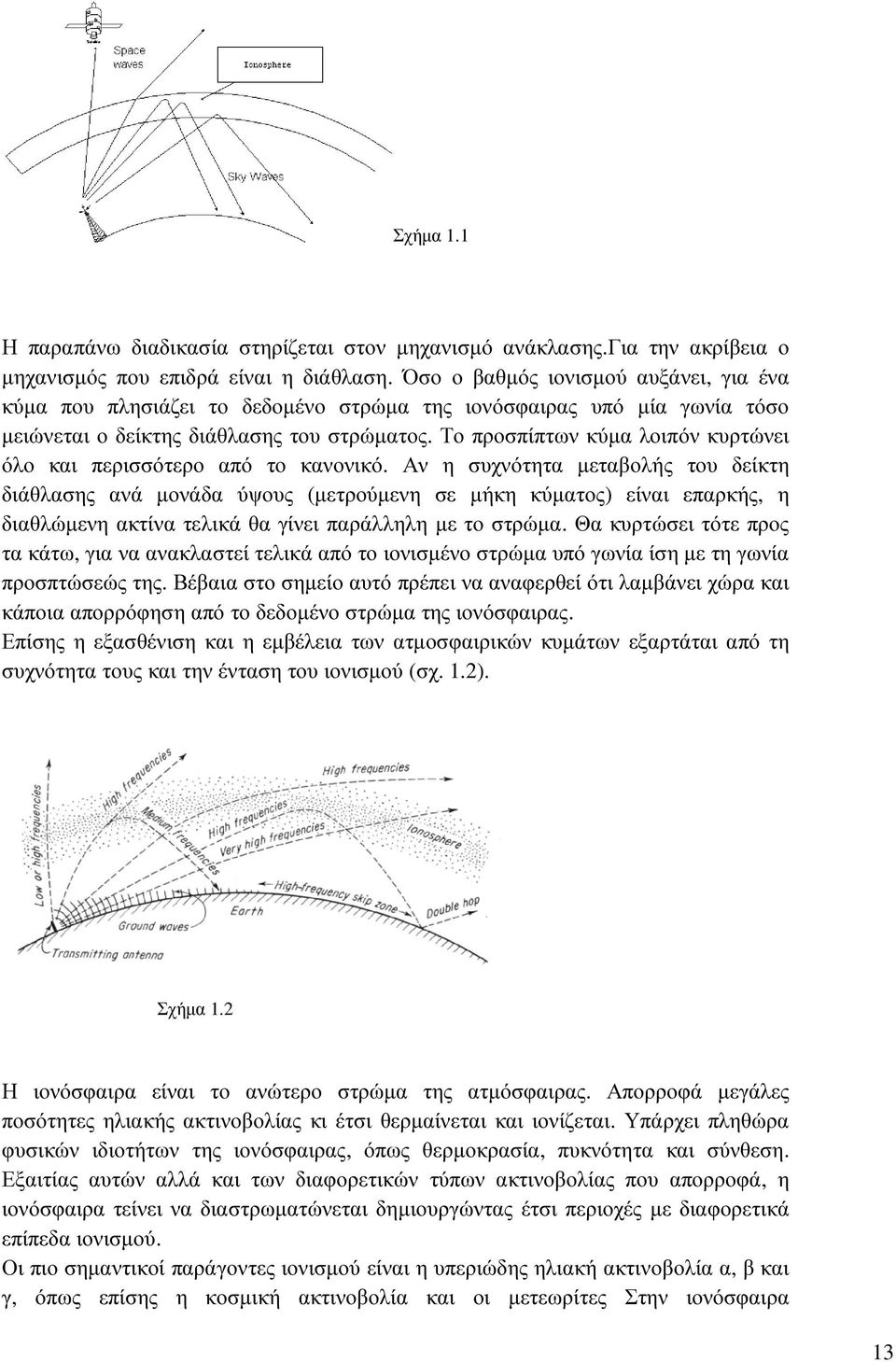 Το προσπίπτων κύµα λοιπόν κυρτώνει όλο και περισσότερο από το κανονικό.