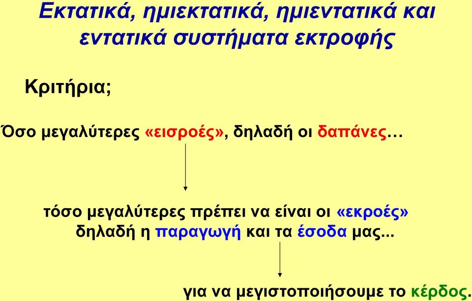 δαπάνες τόσο μεγαλύτερες πρέπει να είναι οι «εκροές» δηλαδή