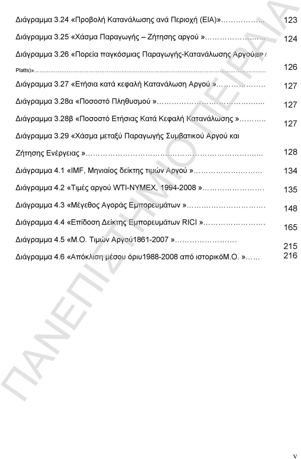 ..... Διάγραμμα 4.1 «IMF, Μηνιαίος δείκτης τιμών Αργού». Διάγραμμα 4.2 «Τιμές αργού WTI-NYMEX, 1994-2008». Διάγραμμα 4.3 «Μέγεθος Αγοράς Εμπορευμάτων».. Διάγραμμα 4.4 «Επίδοση Δείκτης Εμπορευμάτων RICI».