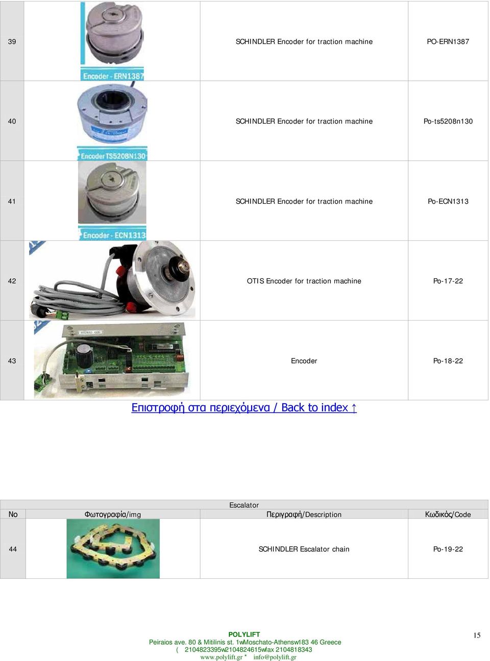 traction machine Po-ECN1313 42 OTIS Encoder for traction machine