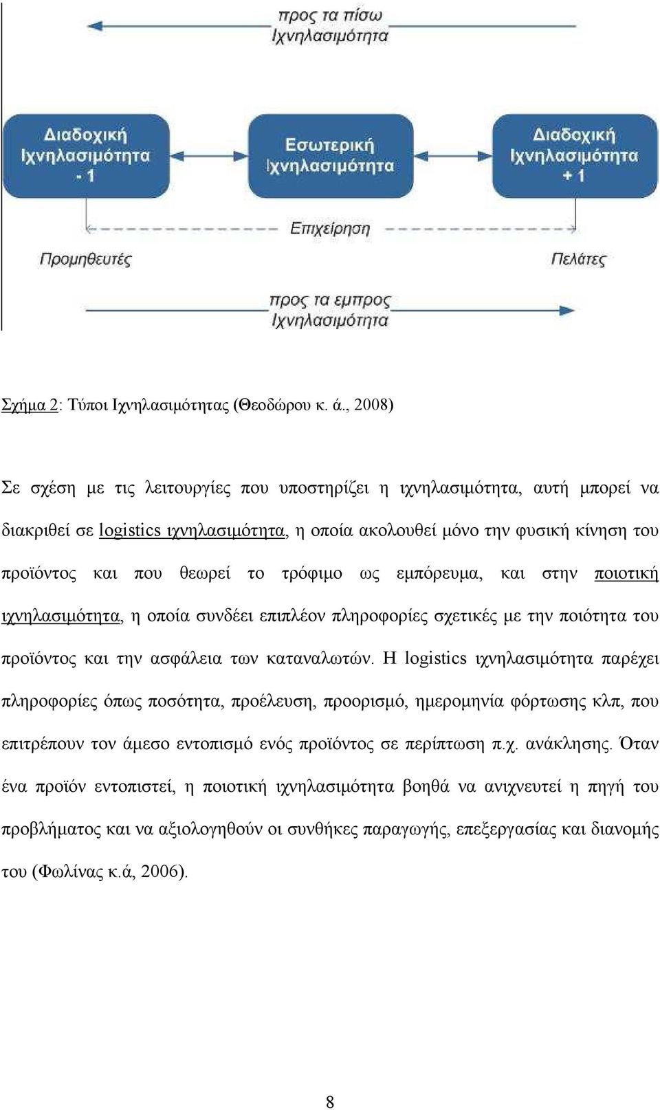 τρόφιμο ως εμπόρευμα, και στην ποιοτική ιχνηλασιμότητα, η οποία συνδέει επιπλέον πληροφορίες σχετικές με την ποιότητα του προϊόντος και την ασφάλεια των καταναλωτών.