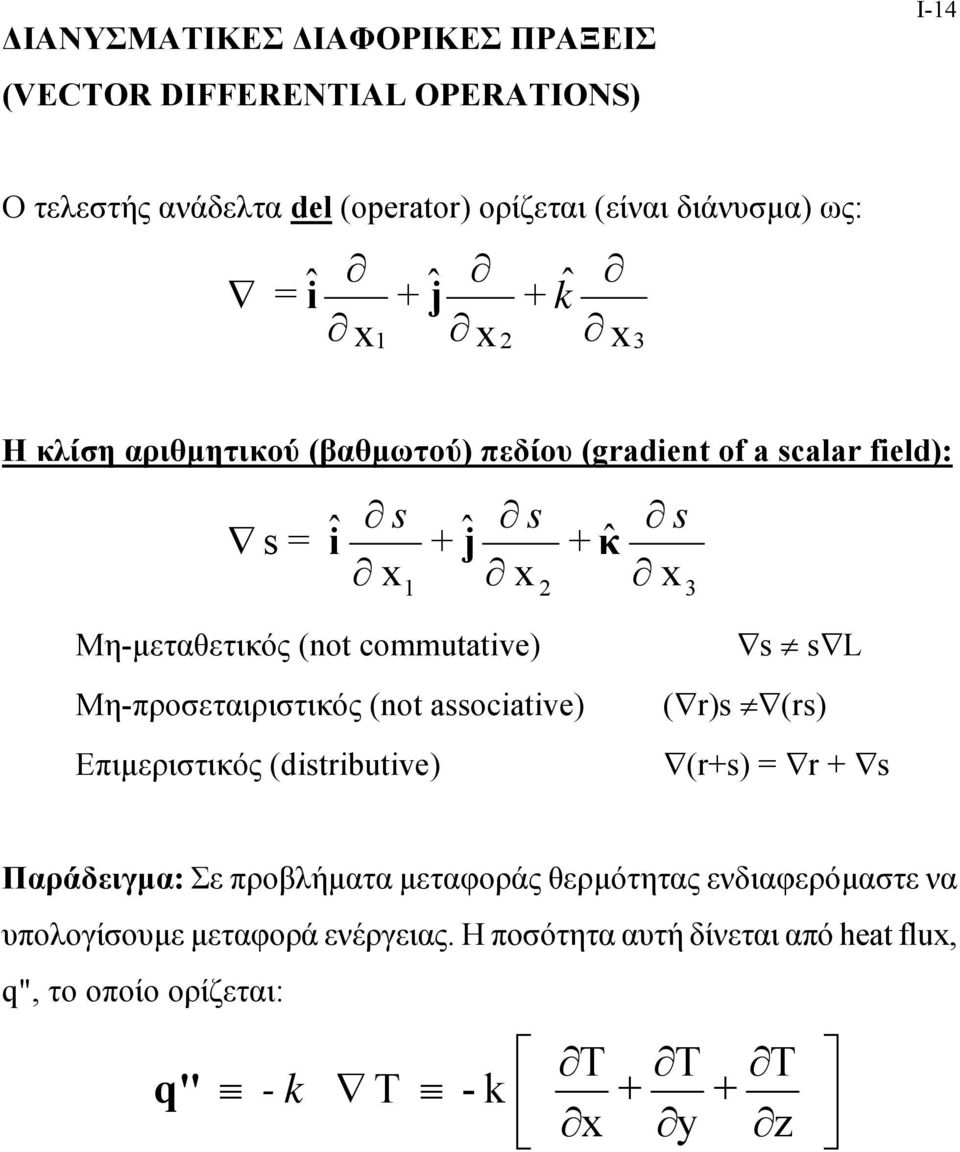 commutative) Μη-προσεαιρισικός (not associative) Επιµερισικός (distributive) s s L ( r)s (rs) (r+s) r + s Παράδειγµα: Σε προβλήµαα µεαφοράς