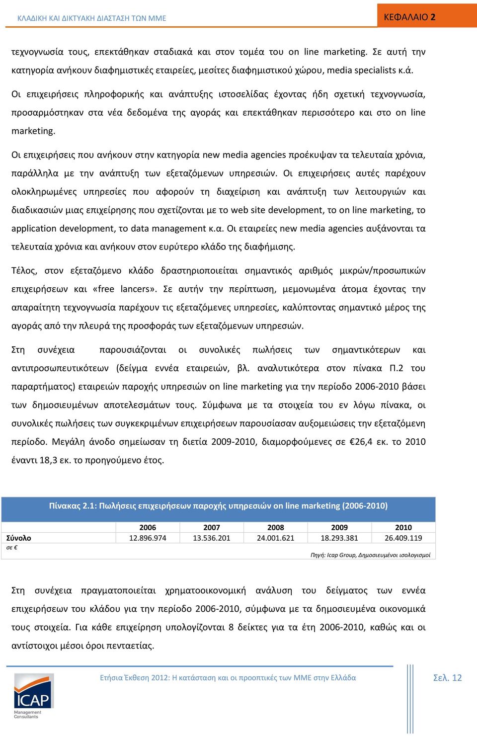 Οι επιχειρήσεις πληροφορικής και ανάπτυξης ιστοσελίδας έχοντας ήδη σχετική τεχνογνωσία, προσαρμόστηκαν στα νέα δεδομένα της αγοράς και επεκτάθηκαν περισσότερο και στο on line marketing.