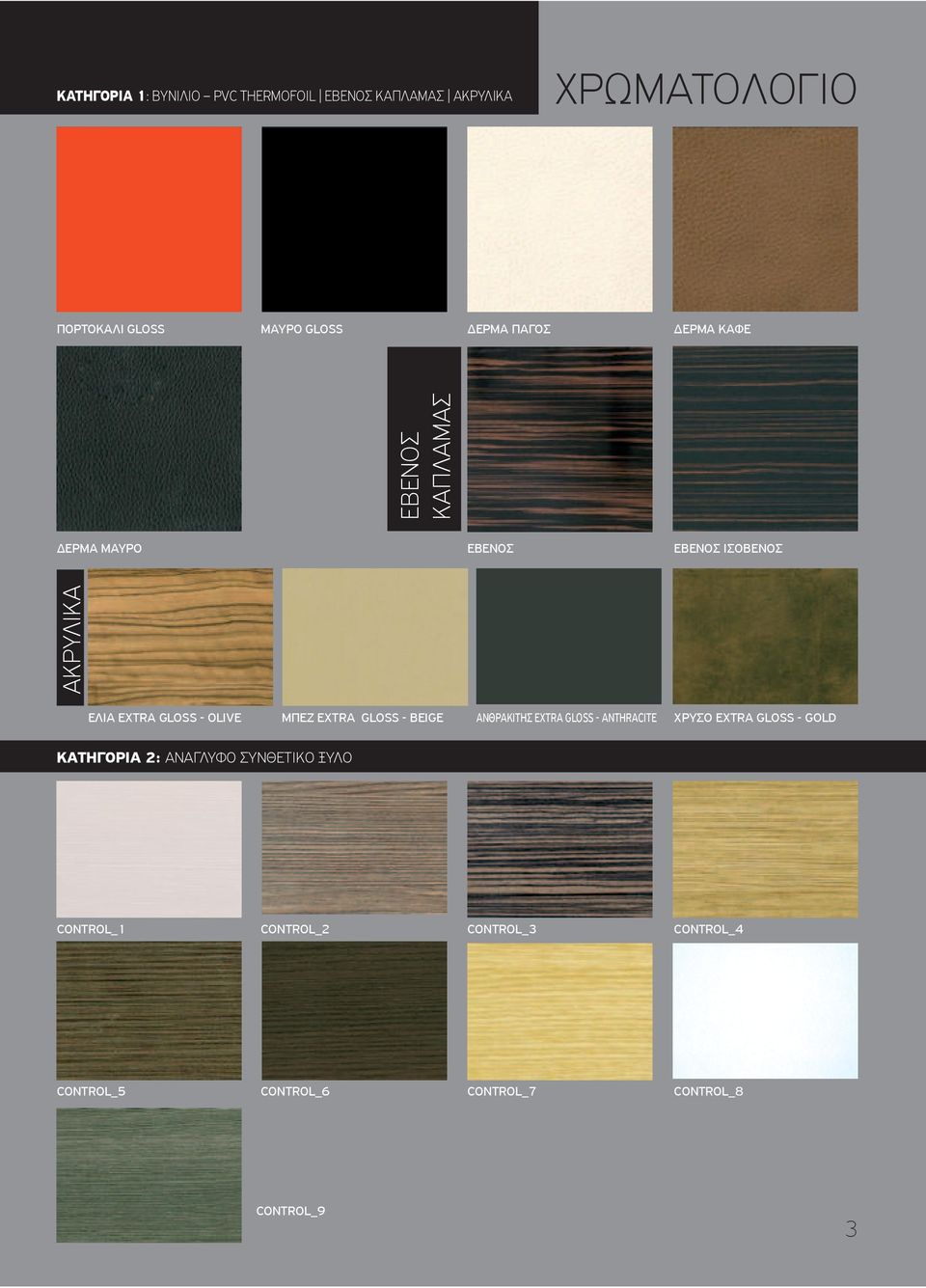 ΜΠΕΖ EXTRA GLOSS - BEIGE ΑΝΘΡΑΚΙΤΗΣ EXTRA GLOSS - ANTHRACITE ΧΡΥΣΟ EXTRA GLOSS - GOLD ΚΑΤΗΓΟΡΙΑ 2: