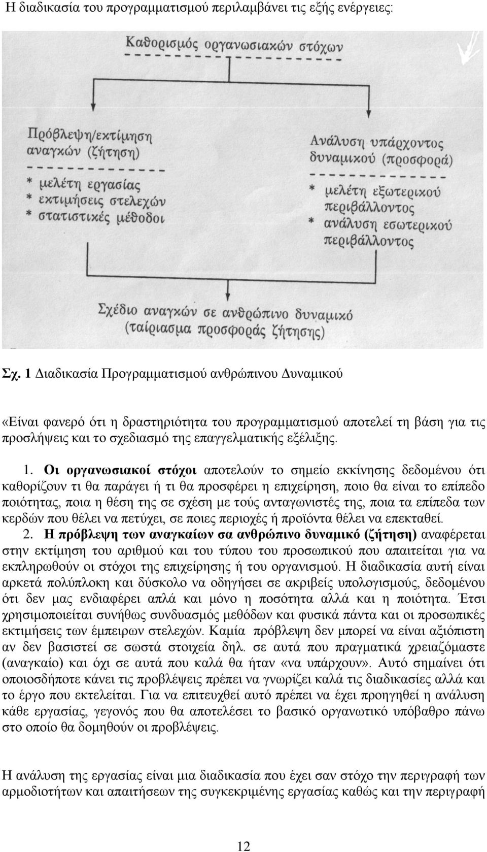 Οι οργανωσιακοί στόχοι αποτελούν το σημείο εκκίνησης δεδομένου ότι καθορίζουν τι θα παράγει ή τι θα προσφέρει η επιχείρηση, ποιο θα είναι το επίπεδο ποιότητας, ποια η θέση της σε σχέση με τούς