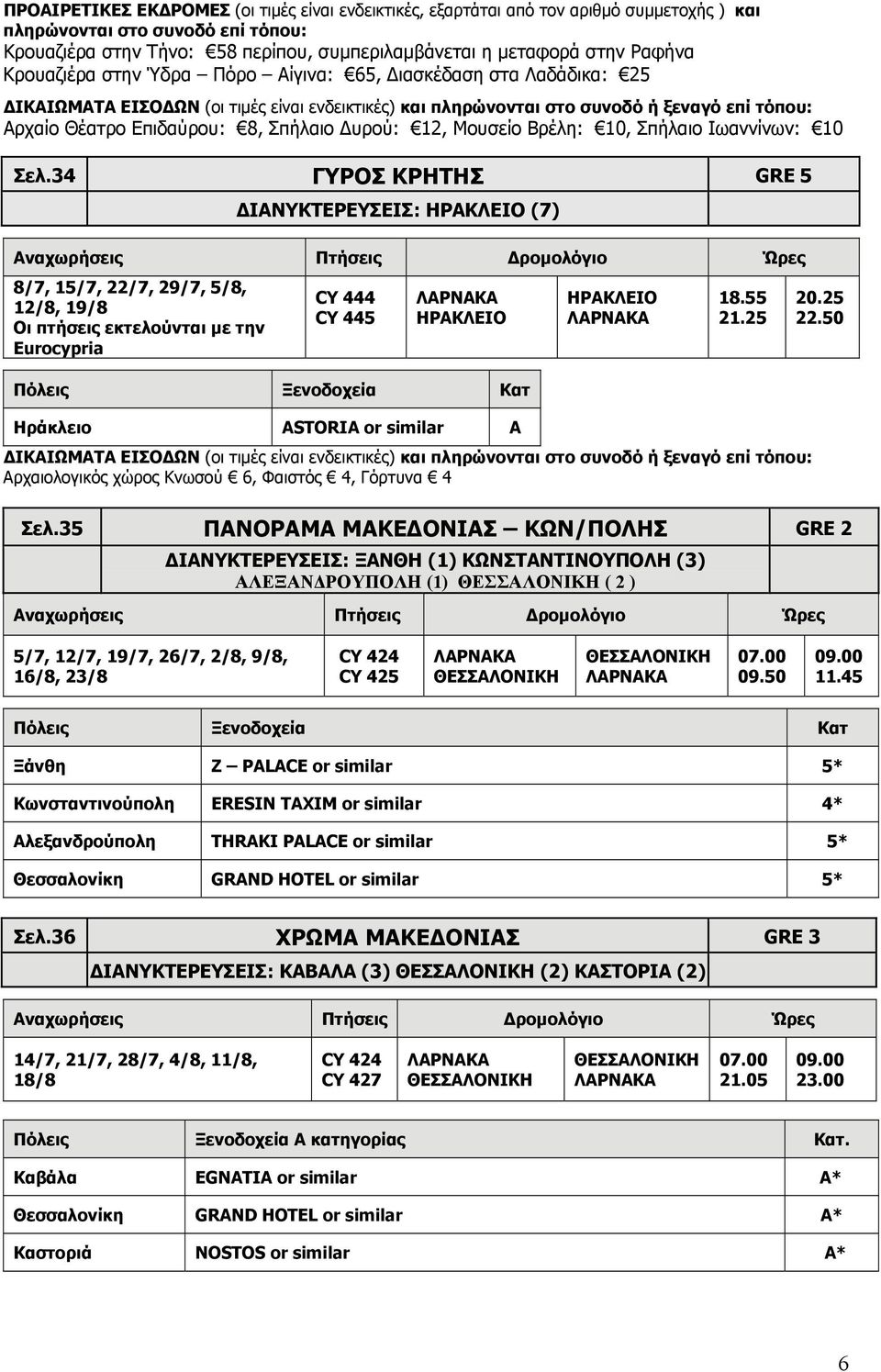 Σπήλαιο Δυρού: 12, Μουσείο Βρέλη: 10, Σπήλαιο Ιωαννίνων: 10 Σελ.