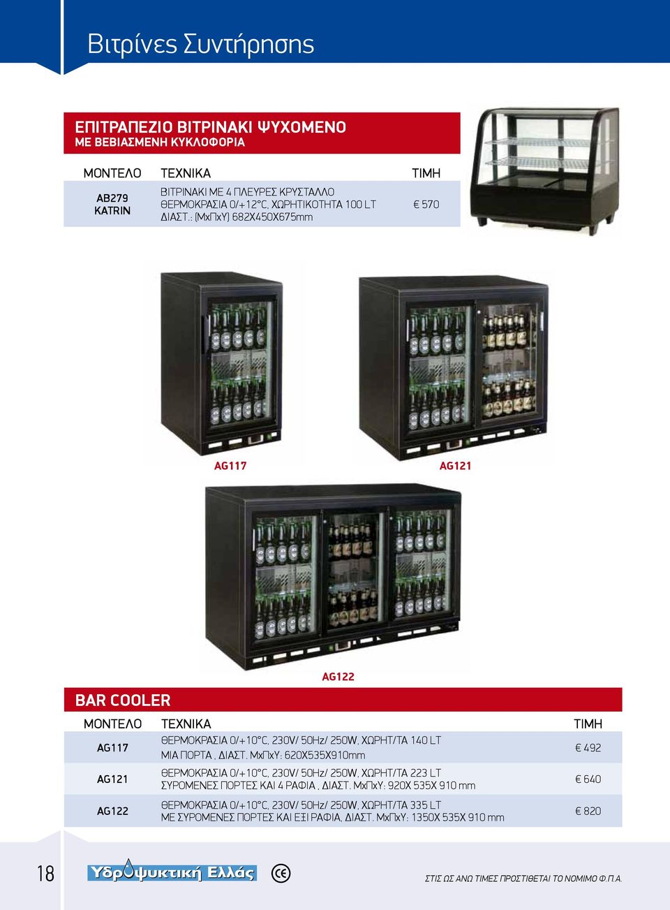 MxΠxY: 620X535X910mm 492 AG121 ΘEPMOKPAΣIA 0/+10 C, 230V/ 50Hz/ 250W, XΩPHT/TA 223 LT ΣΥΡΟΜΕΝΕΣ ΠΟΡΤΕΣ ΚΑΙ 4 ΡΑΦΙΑ, ΔIAΣT.