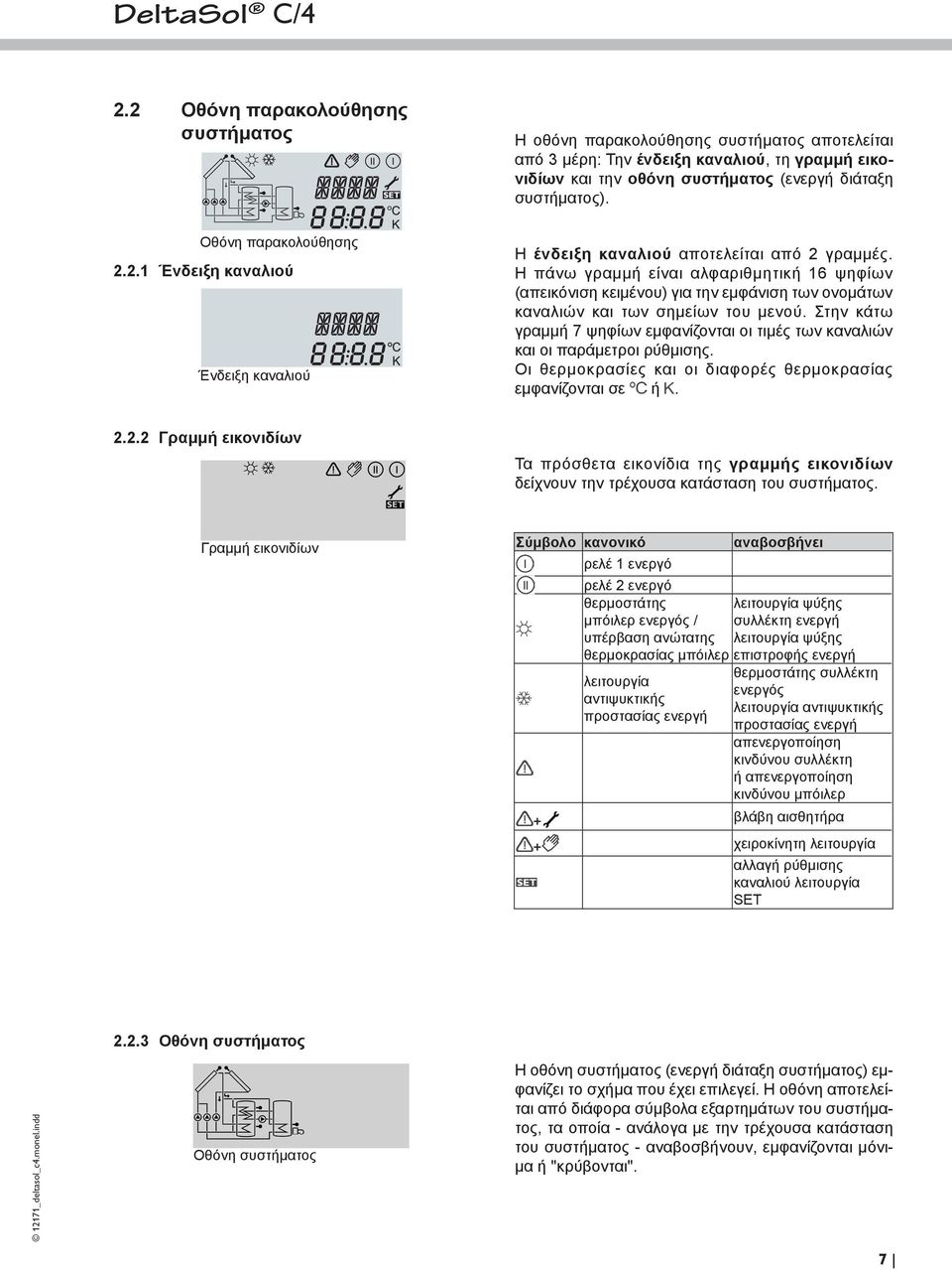 Η πάνω γραμμή είναι αλφαριθμητική 16 ψηφίων (απεικόνιση κειμένου) για την εμφάνιση των ονομάτων καναλιών και των σημείων του μενού.